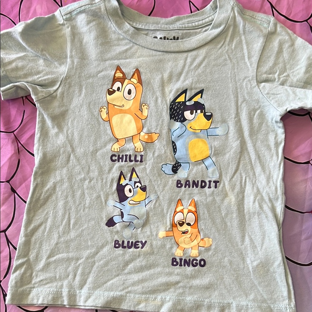 Blue and Orange Short Sleeve Bluey Tee